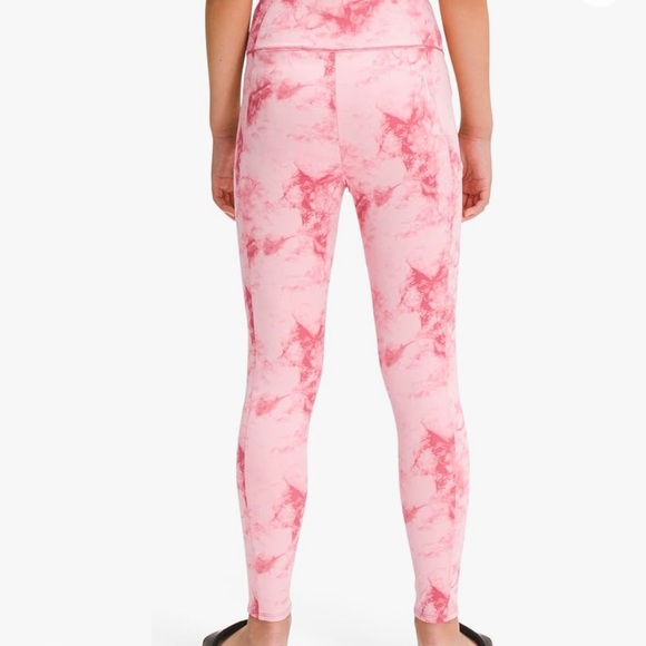 THE NORTH FACE Girl's Printed Never Stop Tights Slate Rose Dye Texture Print - Picture 2 of 6